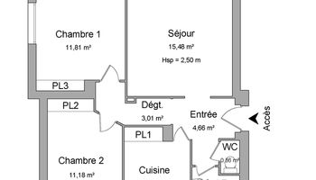 appartement 3 pièces à louer BESANCON 25000 57.2 m²