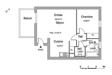 Vue n°3 Appartement 2 pièces à louer - Nailloux (31560) 396 €/mois cc