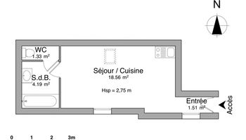 appartement 1 pièce à louer DIJON 21000 25.6 m²