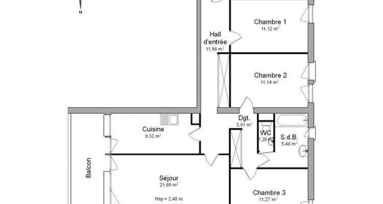 appartement 4 pièces à louer GARDANNE 13120 87.1 m²