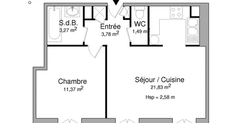 appartement 2 pièces à louer LIMOGES 87000 41.7 m²