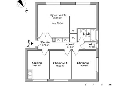 Vue n°2 Appartement 4 pièces T4 F4 à louer - Saint Jean De Maurienne (73300)