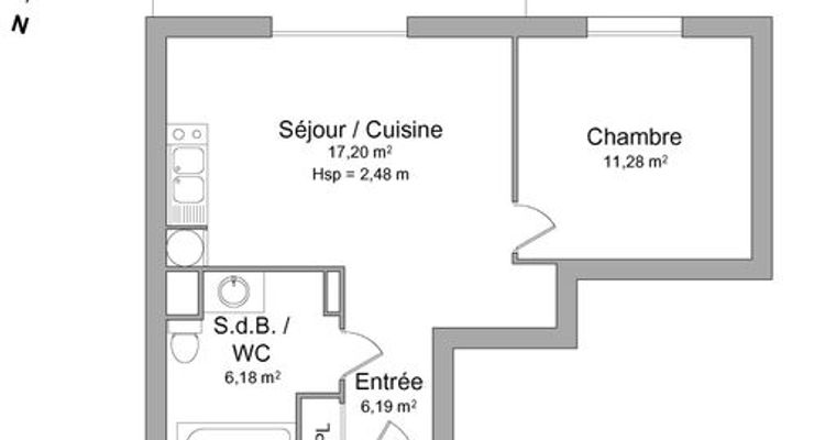 appartement 2 pièces à louer ETREMBIERES 74100 40.85 m²