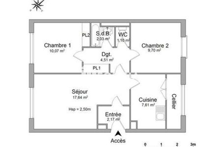 Vue n°3 Appartement 3 pièces T3 F3 à louer - Guilherand Granges (07500)