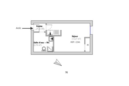 appartement 1 pièce à louer LILLE 59000 18.4 m²