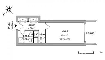 appartement 1 pièce à louer ISSY LES MOULINEAUX 92130 23.53 m²