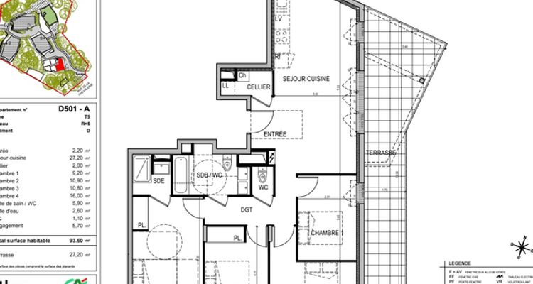 appartement 5 pièces à louer NANTES 44300 93.6 m²