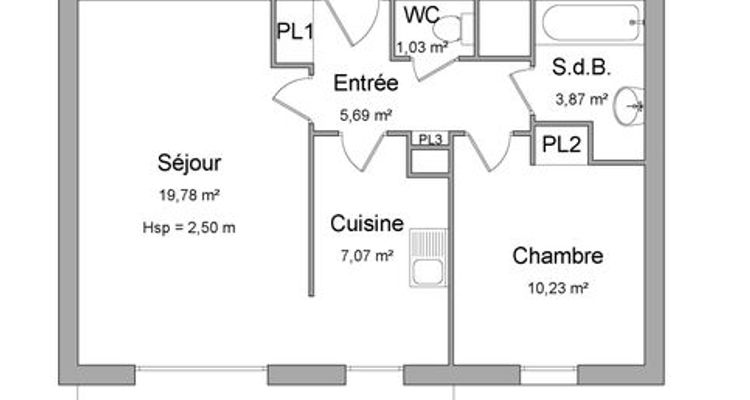 appartement 2 pièces à louer LE GRAND-QUEVILLY 76120 47.68 m²