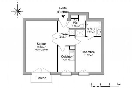appartement 2 pièces à louer PARIS 19ᵉ 75019 44.83 m²