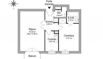 appartement 2 pièces à louer PARIS 19ᵉ 75019 44.83 m²