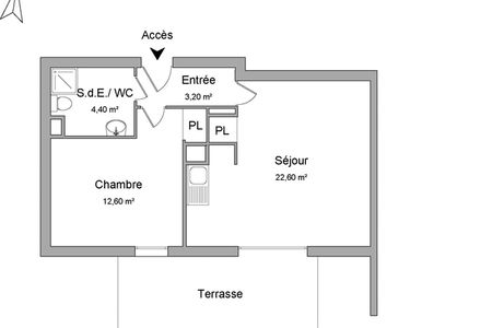 appartement 2 pièces à louer MONTFAVET 84140 42.8 m²