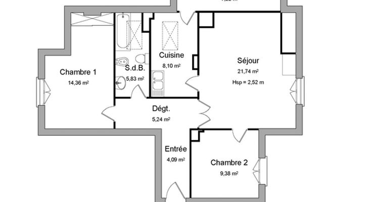 appartement 3 pièces à louer EVIAN LES BAINS 74500 76 m²