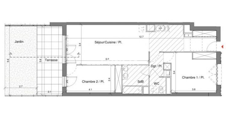 Vue n°1 Appartement 3 pièces à vendre - TOULOUSE (31500) - 69.16 m²