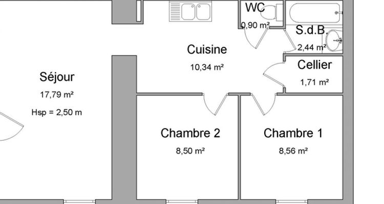 appartement 3 pièces à louer SAINT LAURENT DE LA PLAINE 49290 50.2 m²