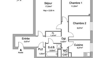 appartement 3 pièces à louer ROUEN 76100 60.8 m²