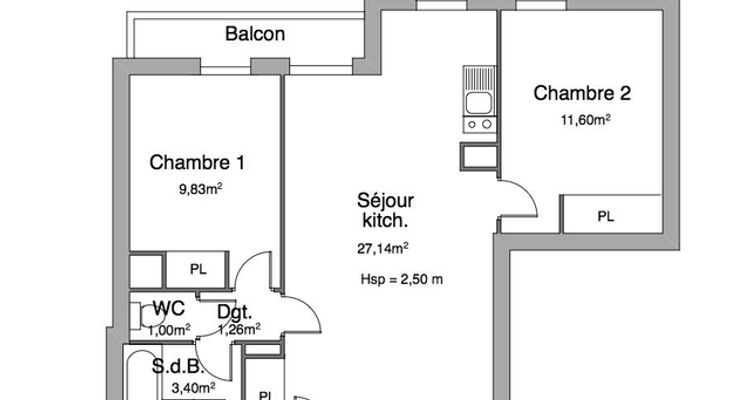 appartement 3 pièces à louer CLERMONT FERRAND 63100 54.2 m²