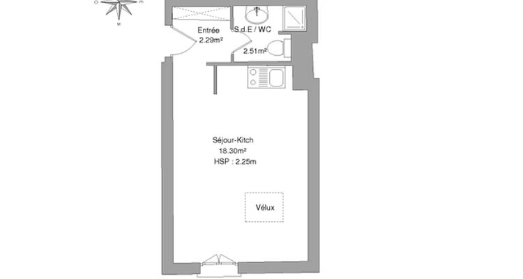 appartement 1 pièce à louer TOULOUSE 31300 23.1 m²