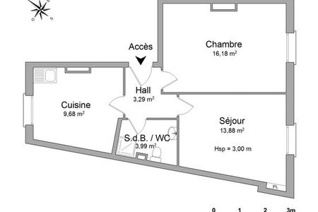 Vue n°3 Appartement 2 pièces à louer - Saint-etienne (42100) 368 €/mois cc