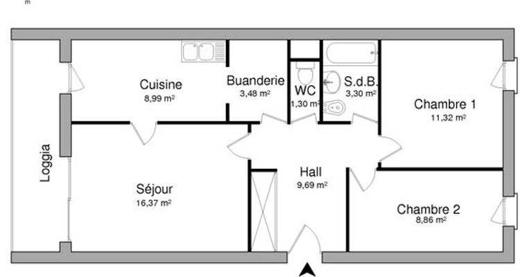 appartement 3 pièces à louer VANNES 56000 63.31 m²