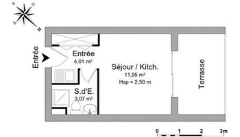 appartement 1 pièce à louer MONTPELLIER 34090 19.03 m²