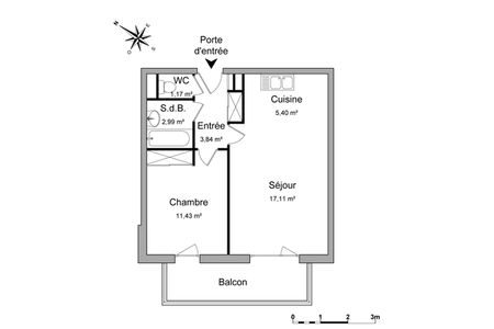 Vue n°3 Appartement 2 pièces T2 F2 à louer - Sartrouville (78500)