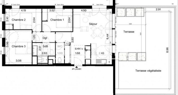 appartement 4 pièces à vendre TOULOUSE 31300 75 m²
