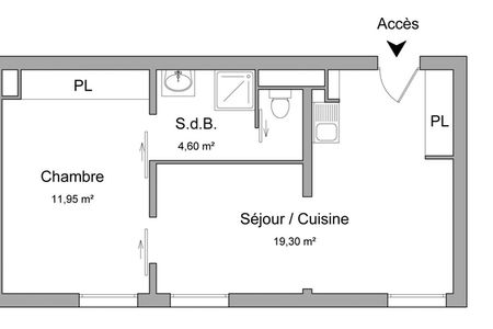 appartement 2 pièces à louer VILLENEUVE D'ASCQ 59650 35.9 m²