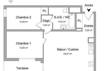 Vue n°3 Appartement 3 pièces à louer - DIJON (21000) - 58.78 m²