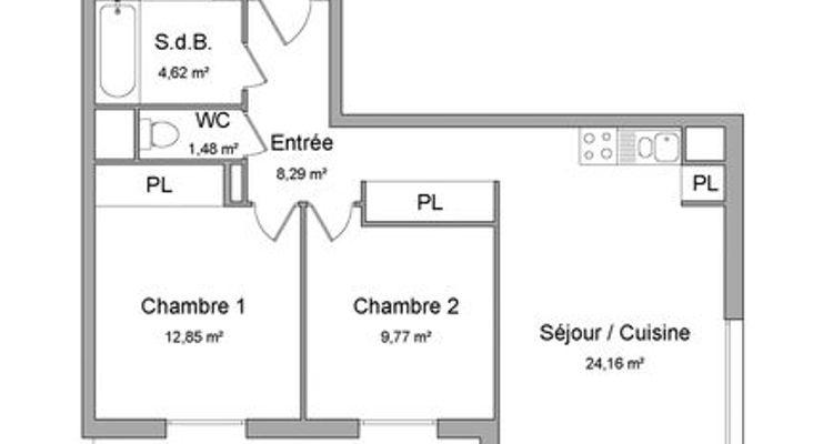appartement 3 pièces à louer TOULOUSE 31200 61.17 m²