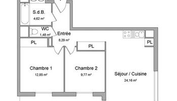appartement 3 pièces à louer TOULOUSE 31200 61.17 m²