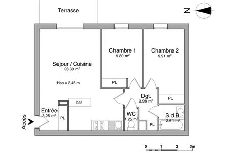appartement 3 pièces à louer STRASBOURG 67200 54.2 m²