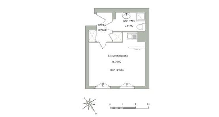 appartement 1 pièce à louer VINCENNES 94300 23.02 m²