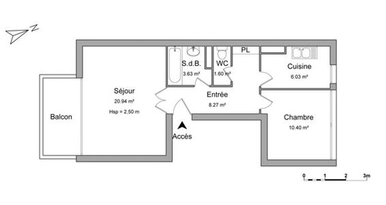 appartement 2 pièces à louer TOULOUSE 31500 50.87 m²