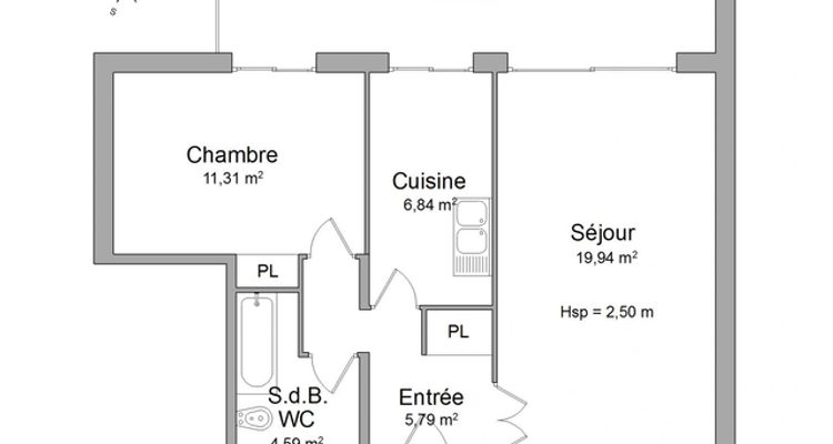 appartement 2 pièces à louer LIMOGES 87000 48.5 m²