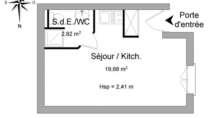 appartement 1 pièce à louer ALBI 81000 22.5 m²