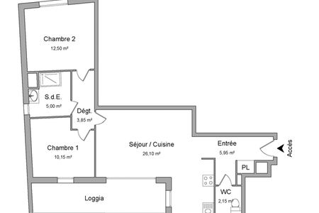 Vue n°3 Appartement 3 pièces à louer - Rennes (35000) 875,53 €/mois cc