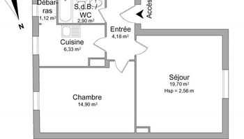 appartement 2 pièces à louer STRASBOURG 67000 49.13 m²