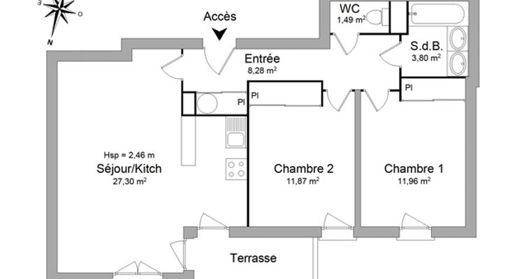 Vue n°1 Appartement 3 pièces T3 F3 à louer - Toulouse (31300)