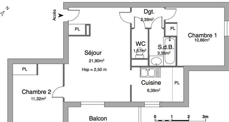 appartement 3 pièces à louer BEUZEVILLE 27210 57.8 m²