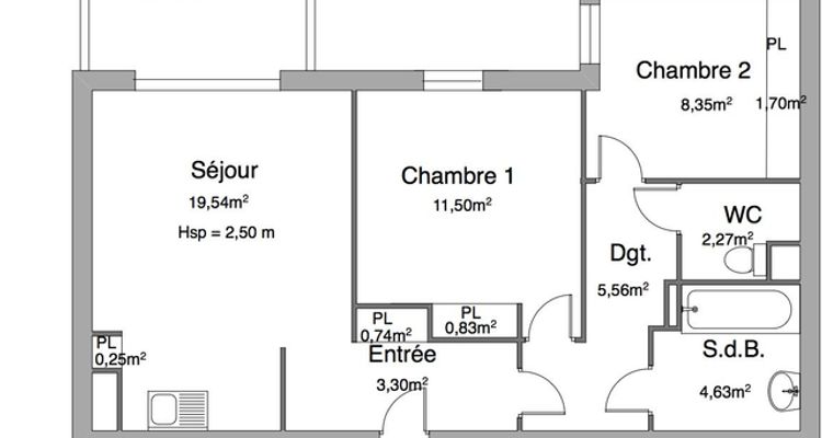 appartement 3 pièces à louer TOULOUSE 31200 58.7 m²