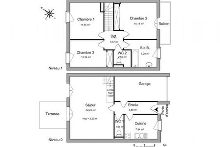 maison 4 pièces à louer CORBARIEU 82370 88.51 m²