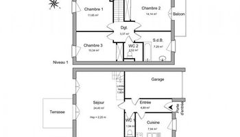 maison 4 pièces à louer CORBARIEU 82370 88.51 m²