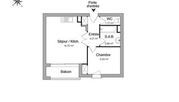 appartement 2 pièces à louer MONTPELLIER 34090 38.13 m²