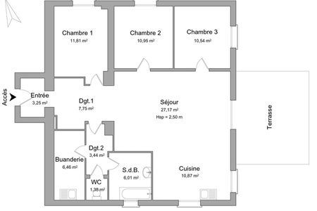 Vue n°2 Appartement 4 pièces T4 F4 à louer - Lachambre (57730)