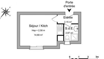 appartement 1 pièce à louer CHATILLON 92320 19.71 m²