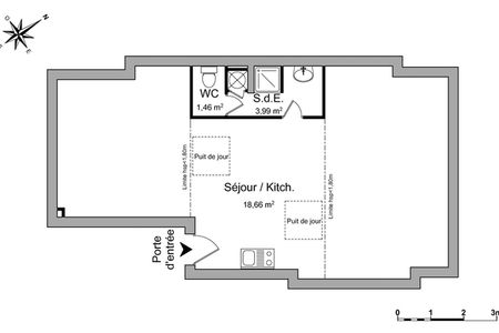 appartement-meuble 1 pièce à louer BORDEAUX 33000 24.1 m²