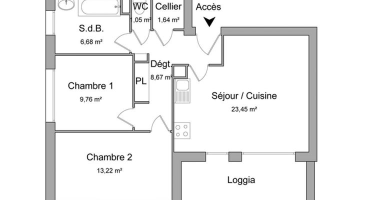 appartement 3 pièces à louer WATTRELOS 59150 64.5 m²