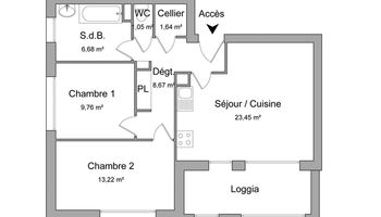 appartement 3 pièces à louer WATTRELOS 59150 64.5 m²