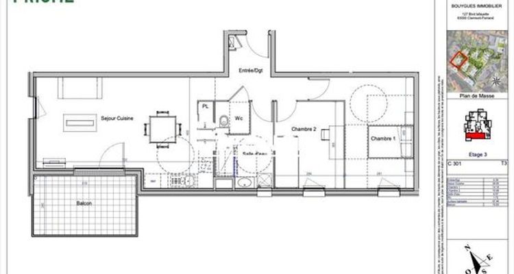 appartement 3 pièces à louer CLERMONT-FERRAND 63000 67.46 m²