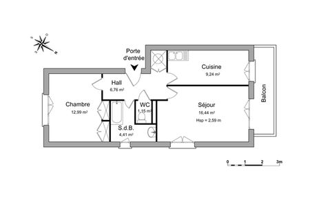 Vue n°2 Appartement 2 pièces T2 F2 à louer - Rueil Malmaison (92500)